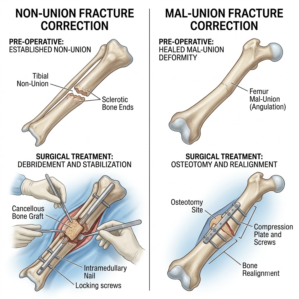 Non-Union & Mal-Union Fracture Correction